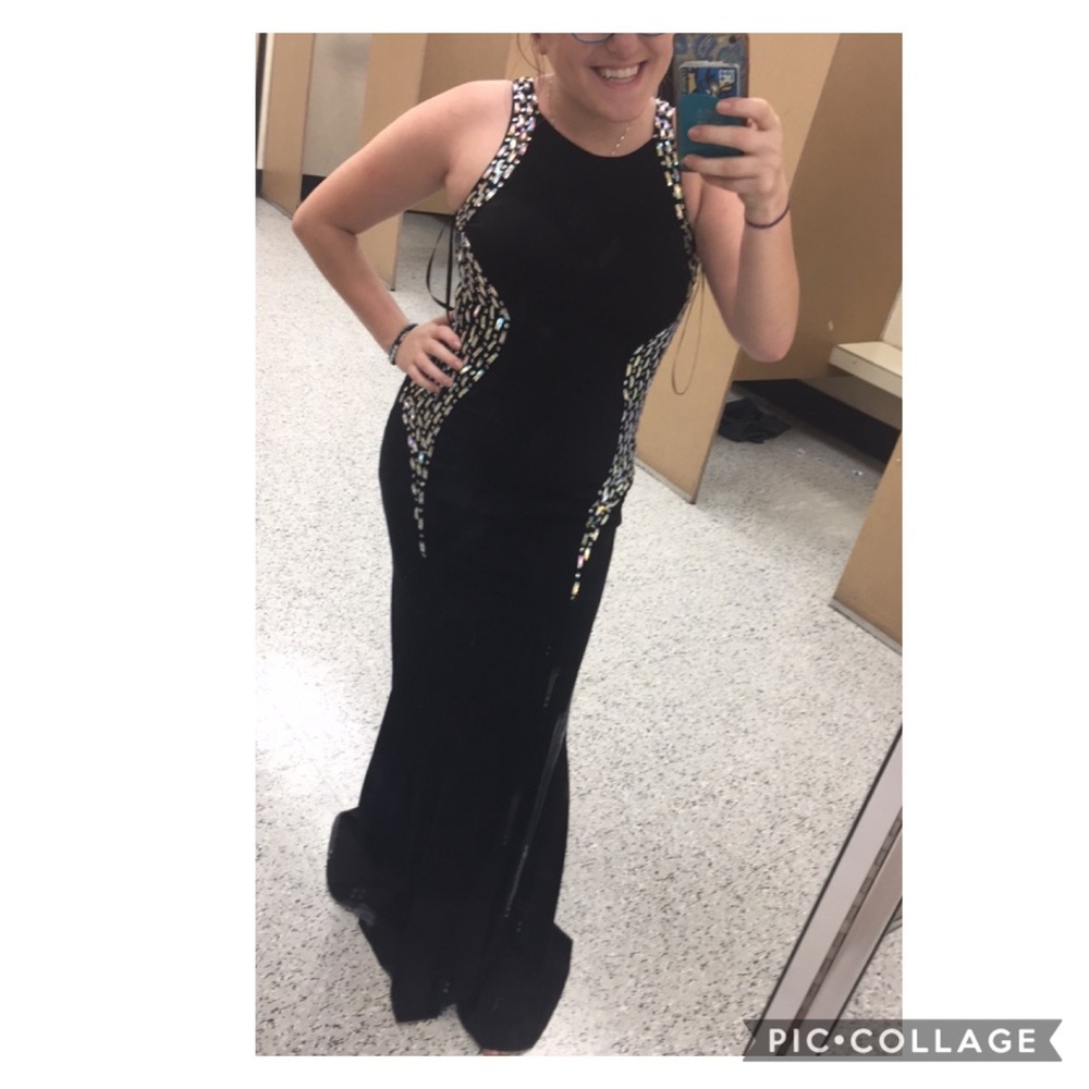 Black formal long dress